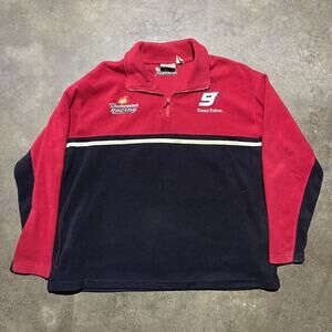 Vintage Y2k Kasey Kahne Red Nascar Budweiser Fleece Pullover